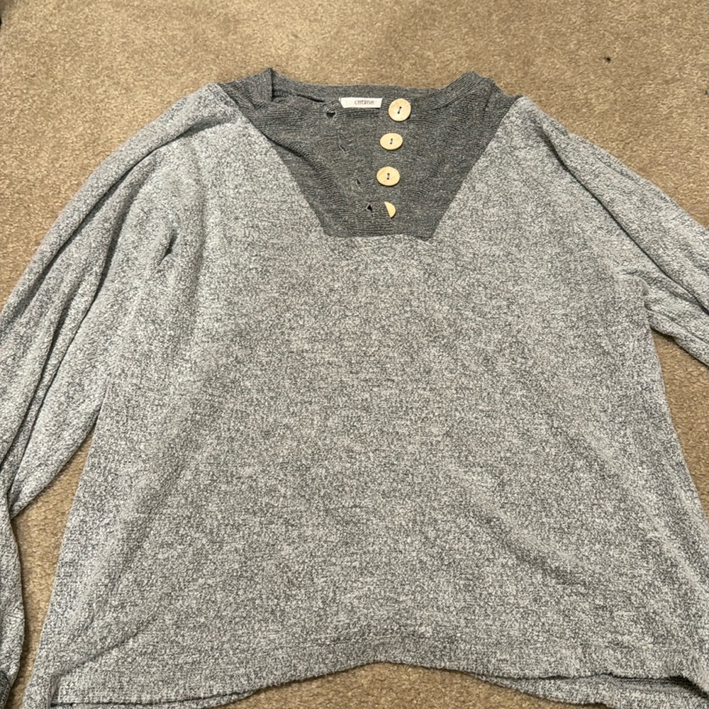 Cherish long sleeve top, super soft grey